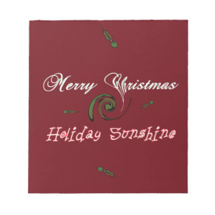 Bloc De Notas Festividades navideñas Red Merry Deseos Sunshine.p