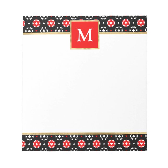 Bloc De Notas Fichas de póquer personalizadas con tema (Frente)