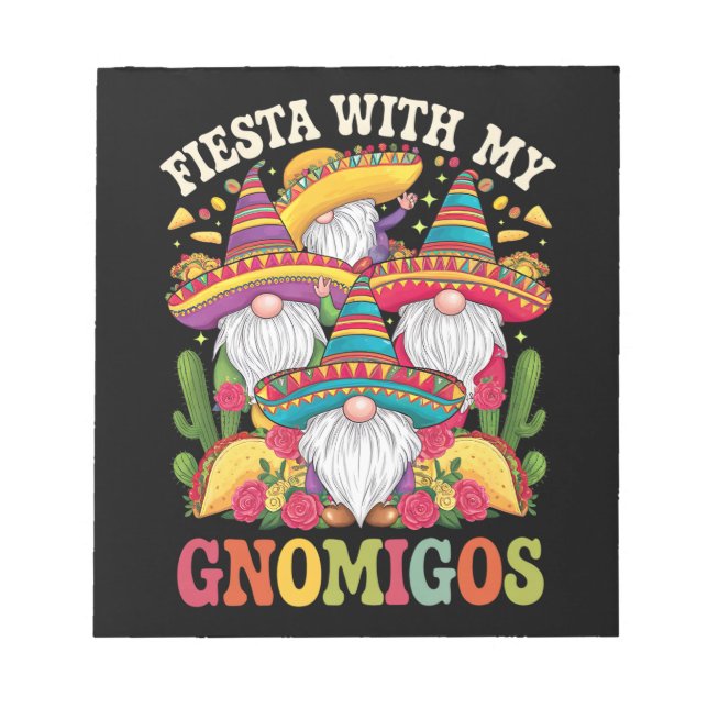 Bloc De Notas Fiesta Con Mis Gnomigos Gnome Cinco De Mayo (Frente)