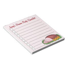Bloc De Notas Fiesta de la cena de Pascua de Navidades Ham de va