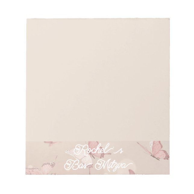 Bloc De Notas fiesta de mariposa rosa bonito Favor Bags (Frente)