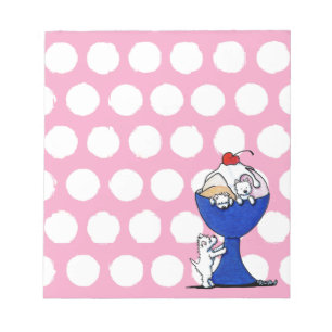 Bloc De Notas Fiesta del perro crema de hielo Westie