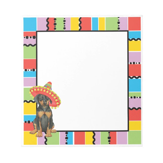 Bloc De Notas Fiesta Doberman Pinscher Notepad (Frente)