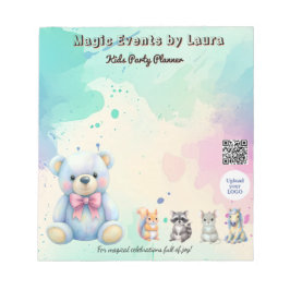 Bloc De Notas Fiesta infantil Planner Pastel Teddy Bear logotipo