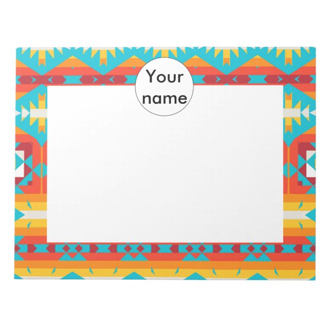 Bloc De Notas Filas de formas tribales (Frente)