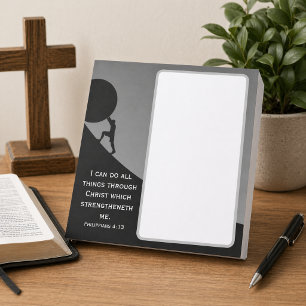 Bloc De Notas Filipenses 4:13 KJV Versículo Bíblico Gigante Pied