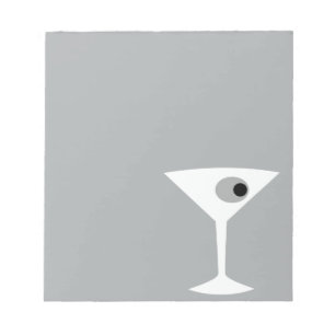 Bloc De Notas Film Noir Martini Glass Notepad