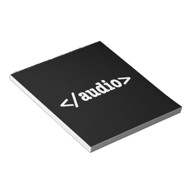 Bloc De Notas Finalizar código HTML5 de audio (Lado Derecho)