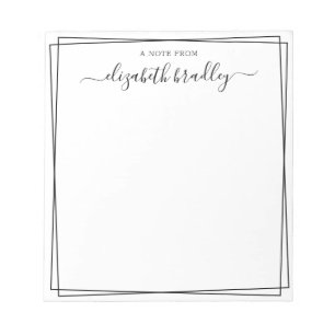 Bloc De Notas Firma de moda   De La Oficina Del Notepad