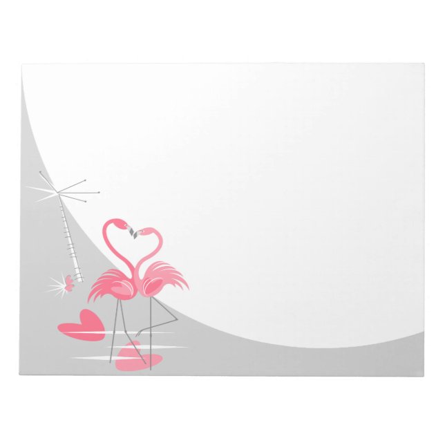 Bloc De Notas Flamingo Love Large Moon notepad horizontal (Frente)
