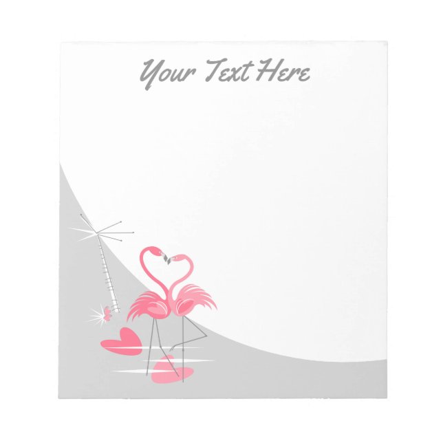 Bloc De Notas Flamingo Love Large Moon Text notepad (Frente)