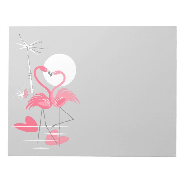 Bloc De Notas Flamingo Love Slim notepad horizontal (Frente)