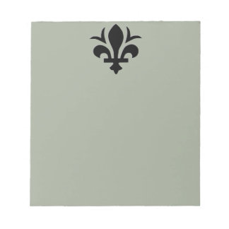 Bloc De Notas Fleur-de-Lis en la almohadilla de notas
