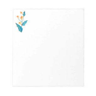 Bloc De Notas Flor acuarela amarilla
