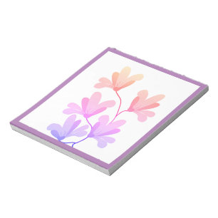 Bloc De Notas flor boutique purp notepad saludo nuevo