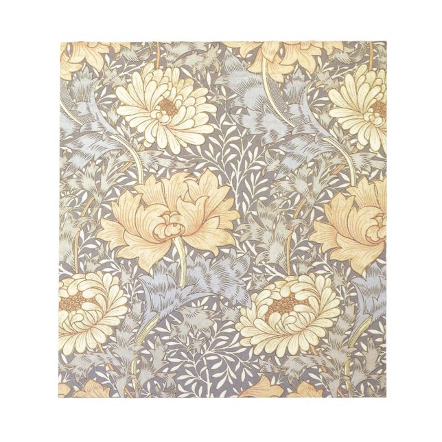 Bloc De Notas Flor de Bonito William Morris Chrysanthemum (Frente)