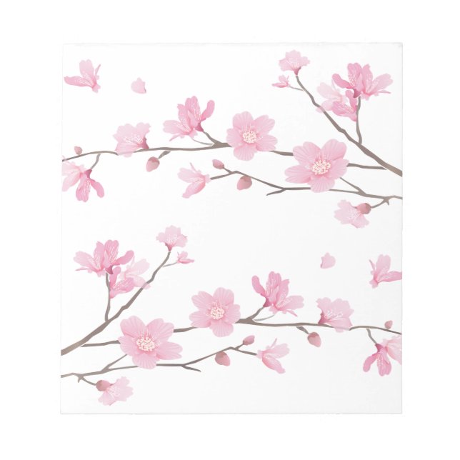 Bloc De Notas Flor de cerezo - fondo transparente (Frente)