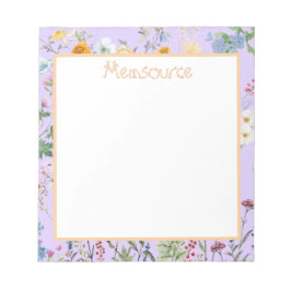 Bloc De Notas Flor de color de agua personalizada