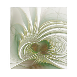 Bloc De Notas Flor de fantasía fractal suave y delicada