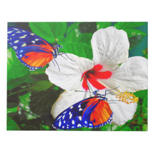Bloc De Notas Flor de Hibiscus con 2 tigres de longitud Notepad