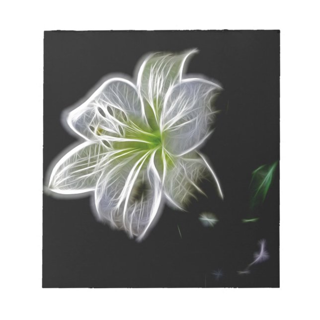 Bloc De Notas Flor de lirio blanco belleza natural (Frente)