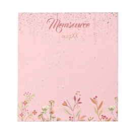 Bloc De Notas Flor de Moda de oro Rosa Silver personalizado de l
