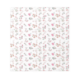 Bloc De Notas Flor Delicada y divertida en el patrón