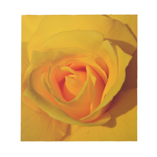 Bloc De Notas Flor floral elegante Rosa Amarilla (Frente)