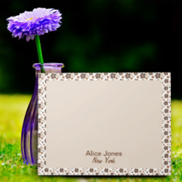 Bloc De Notas Flor natural marrón oscuro patrón marrón