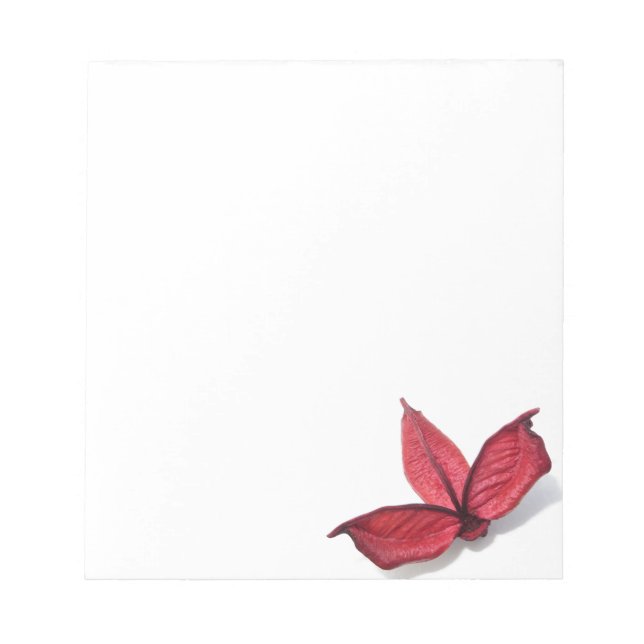 Bloc De Notas Flor Roja de Otoño (Frente)