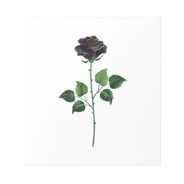 Bloc De Notas Flor rosa negra (Frente)
