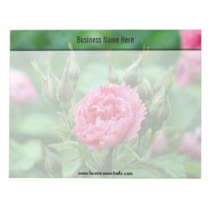 Bloc De Notas Flor rosa rosa rosa, fotografía floral.
