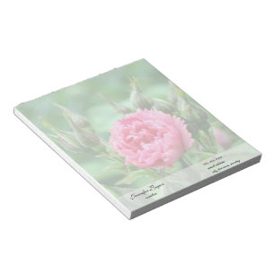 Bloc De Notas Flor rosa rosa rosa, fotografía floral.