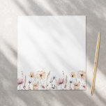 Bloc De Notas Flor silvestre Boho Floral Watercolor<br><div class="desc">Boho Floral Watercolor Flor silvestre Notepad</div>