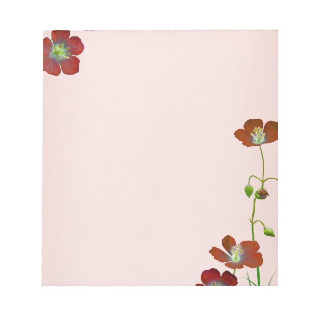 Bloc De Notas Flor silvestre roja (Frente)