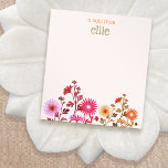 Bloc De Notas Flor silvestre rosa claro y colorido<br><div class="desc">Para obtener material de marketing adicional que coincida,  póngase en contacto conmigo en maurareed.designs@gmail.com. Para más logotipos prehechos visita logoevolution.co. Diseño original de Maura Reed.</div>