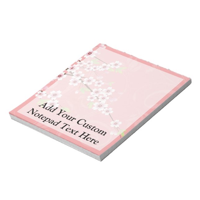 Bloc De Notas Flor suave de cerezo rosa (Lado Izquierdo)
