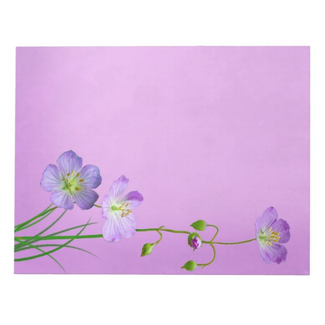 Bloc De Notas Flor violeta en morado (Frente)