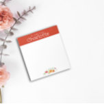 Bloc De Notas Flor virgen de color rojo<br><div class="desc">Flor botánica de color rojo naranja amarillo Notepad. Stationery personalizada. Añade tu nombre.</div>