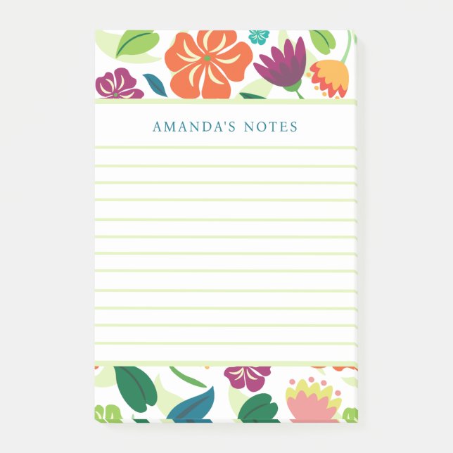 Bloc de notas floral (Anverso)