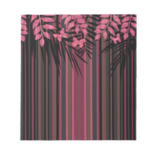 Bloc De Notas Floral, a rayas, retro