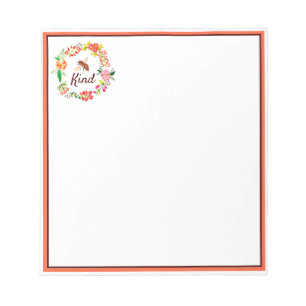 Bloc De Notas Floral amable abeja