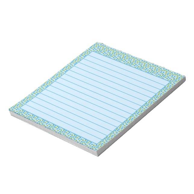 Bloc De Notas Floral azul (Lado Izquierdo)