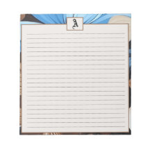 Floral azul y chocolate - Monograma personalizado