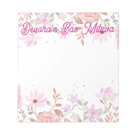Bloc De Notas Floral bas mitzva notepad