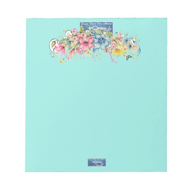 Bloc de notas (Floral Blue-Notes2) RFPMDesigns 202 (Frente)