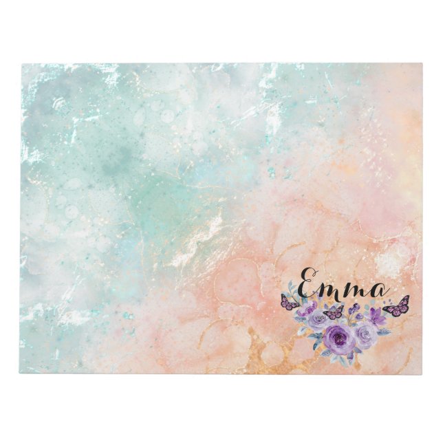 Bloc De Notas Floral bouquet purple garden (Frente)