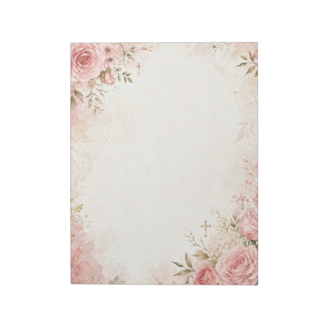 Bloc de notas floral cristiano (Lado Izquierdo)