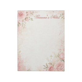 Bloc de notas floral cristiano de nombre personali