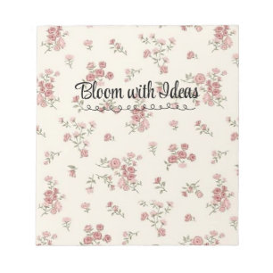 Bloc de notas floral - Cute y práctica para notas,
